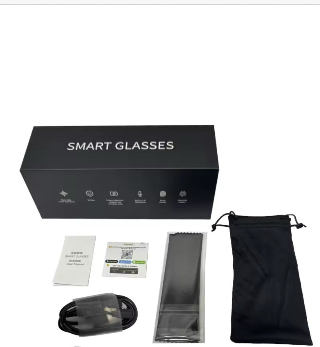 Smart Glasses Headset Wireless Bluetooth Sunglasses – Open-Ear Audio, Hands-Free Calling, UV Protection (HY1002 Gold/Grey)