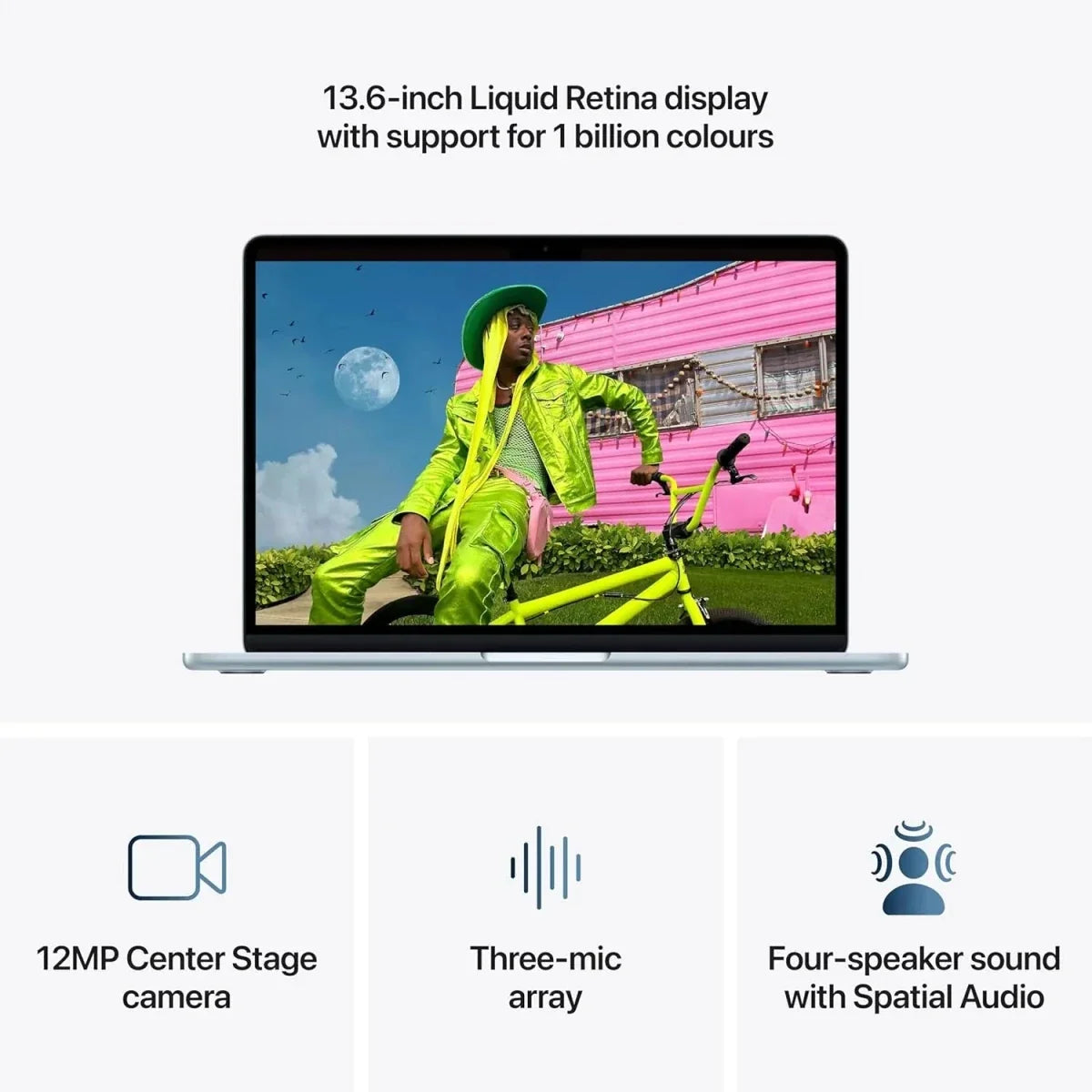 Apple MacBook Air 13-inch Laptop (M5, 16GB RAM, 512GB SSD) – Sky Blue