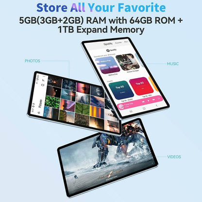 Blackview Tab 7 WiFi Tablet - 10.1'' HD+ Display for Seamless Streaming and Multitasking