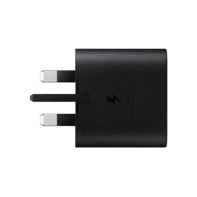 Genuine Samsung Charger 25W Super Fast UK Mains Plug USB-C - Black -NEW