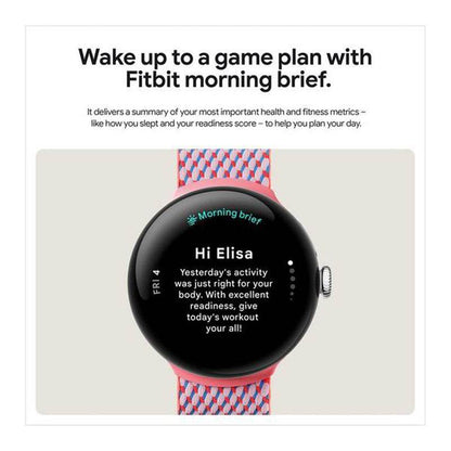 Google Pixel Watch 3 (41mm) – Obsidian Matte Black Aluminium | Actua Display, AI Fitness & 24hr Battery (Wi-Fi)