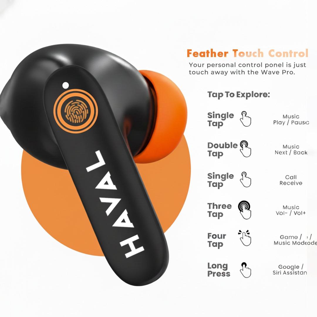 HAVAL Z40 Pro Wireless Earbuds, 4 ENC Noise Cancelling Mic,100h Playtime, Bluetooth 5.4 & IPX5 Waterproof,