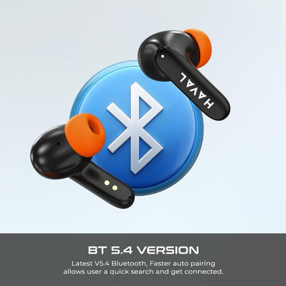 HAVAL Z40 Pro Wireless Earbuds, 4 ENC Noise Cancelling Mic,100h Playtime, Bluetooth 5.4 & IPX5 Waterproof,