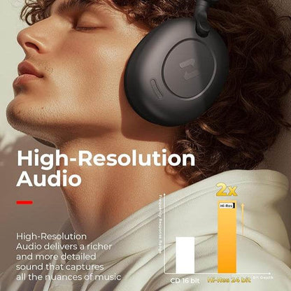 Havit H655BT Hybrid ANC Wireless Headphones – Over-Ear, Active Noise Cancellation, Bluetooth 5.3, Hi-Fi Sound, 60-Hour Playtime (Black)