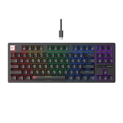 Havit KB892L TKL Mechanical Gaming Keyboard – Blue Switch, RGB Backlit, 87 Keys