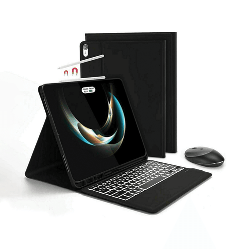 Jelly Comb Keyboard Case for iPad Air 4 (10.9", 2020/2022) – Wireless Bluetooth Keyboard with Touchpad, Adjustable Stand, Auto Sleep/Wake (Black)