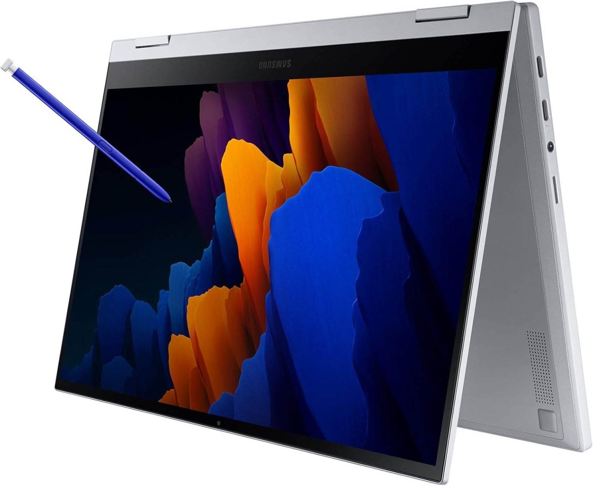 Samsung Galaxy Book Flex2 5G – 13.3" QLED 2-in-1, Intel Core i7, S Pen Included (Royal Silver)