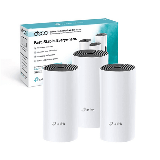 TP-Link Deco M4 (3-Pack) – Whole Home Mesh Wi-Fi System, AC1200 Dual Band, Gigabit Ports