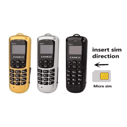 Zanco Bee  – World's Thinnest Mini Mobile Phone – Bluetooth Dialer, Voice Changer, MP3 & FM Radio