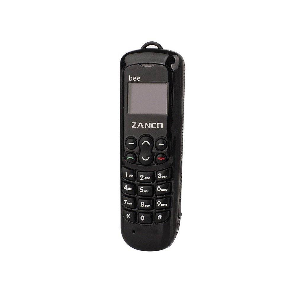 Zanco Wasp – World's Most Compact Mini Mobile Phone (Black) – Bluetooth Dialer, Voice Changer & MP3
