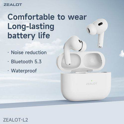 Zealot L2 Wireless Stereo Earphones – True Wireless, Deep Bass Audio, Bluetooth 5.0, Comfortable Fit, Charging Case