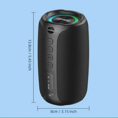 Zealot M2 Portable Bluetooth Speaker – Wireless, RGB Light, 360° Surround Sound