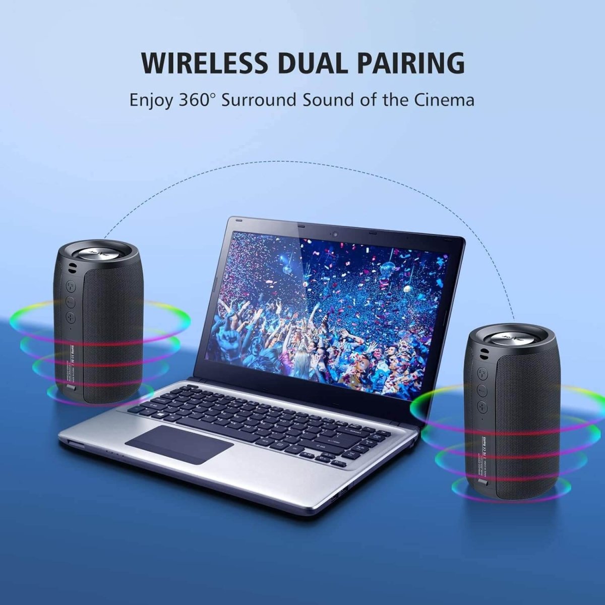 ZEALOT S32 Bluetooth Speaker – 10W Louder Sound, 3D Stereo, IPX5 Waterproof